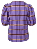 Orion Blouse Check Print