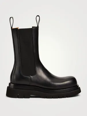 The Lug Leather Mid-Calf Chelsea Boots
