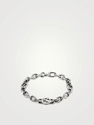 Interlocking G Silver Chain Bracelet