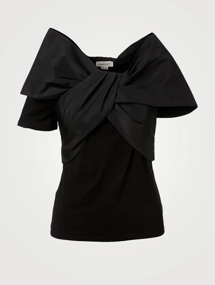 Cotton T-Shirt With Bow