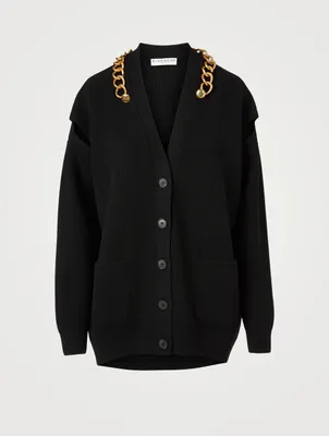 Wool And Cashmere Cardigan With Chain