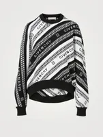 Wool Jacquard Chain Sweater