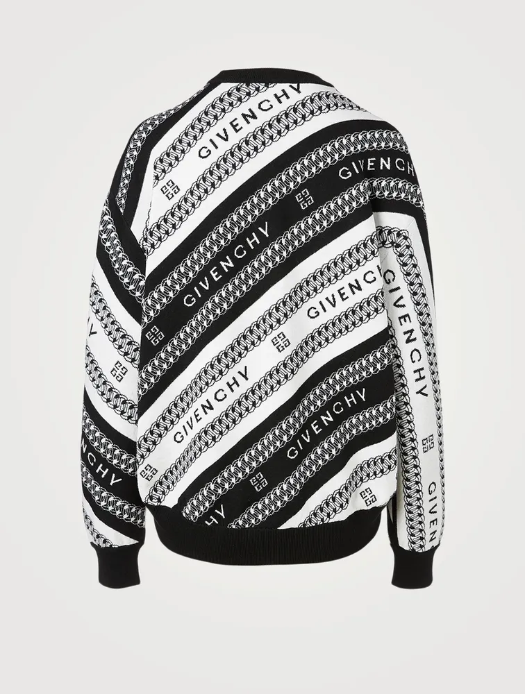 Wool Jacquard Chain Sweater