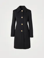 Wool And Cashmere Coat With 4G Chain