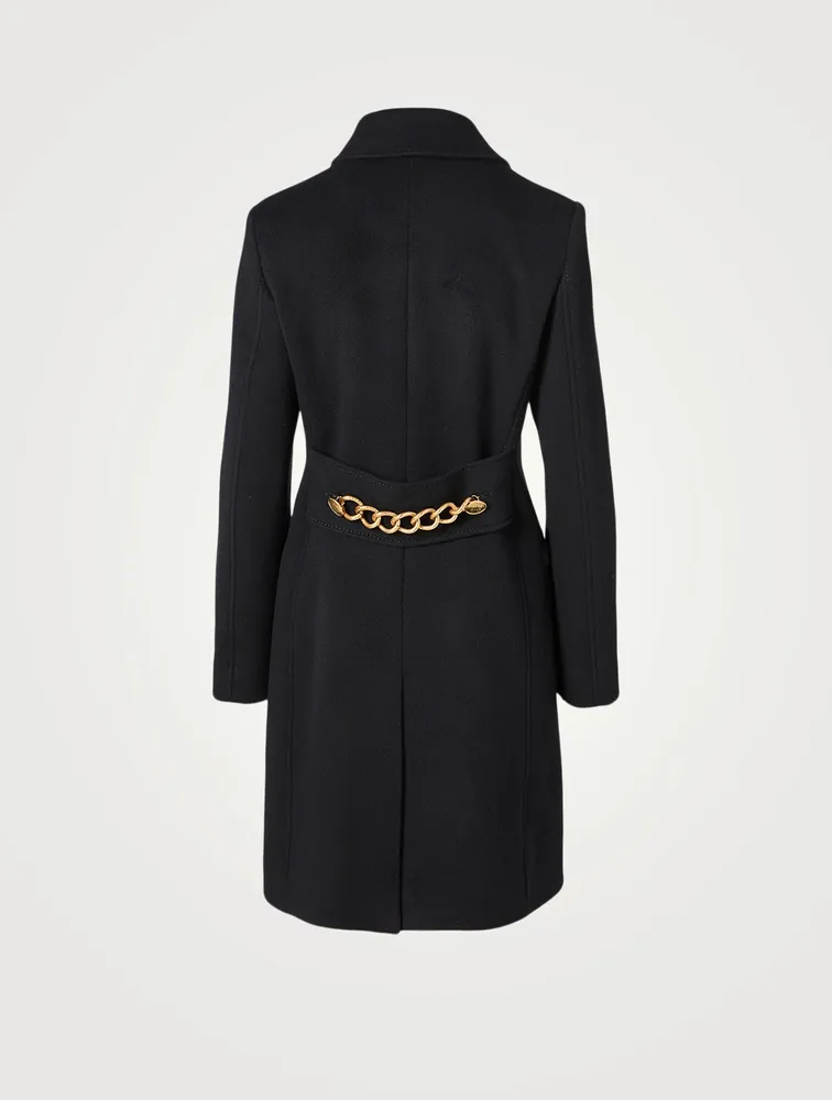 Wool And Cashmere Coat With 4G Chain