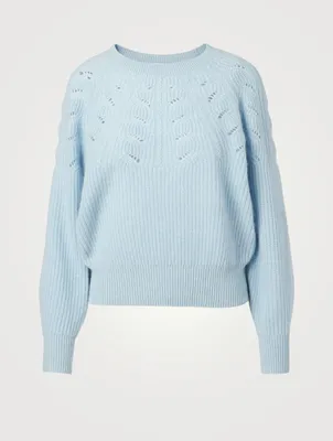 Cashmere Lace Pointelle Sweater