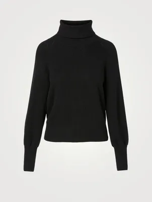 Cotton-Blend Sweater With Button Cuffs