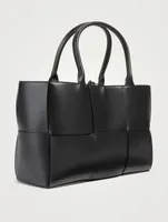 Small Arco Maxi Intrecciato Leather Tote Bag