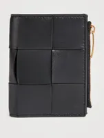 Intrecciato Leather Bi-Fold Wallet