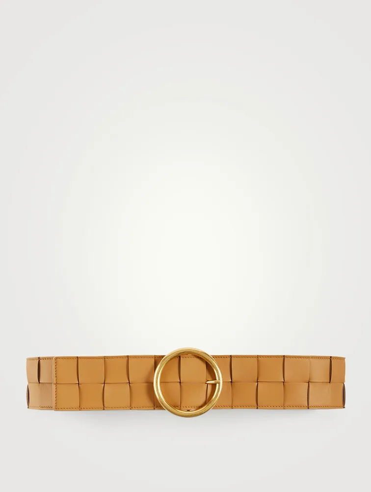 Intrecciato Leather Belt