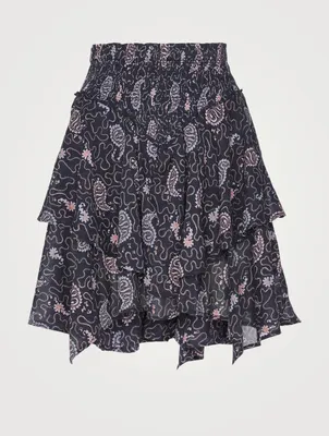 Also Cotton Mini Skirt Paisley Print