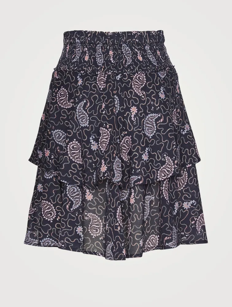 Also Cotton Mini Skirt Paisley Print