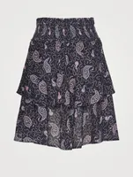 Also Cotton Mini Skirt Paisley Print