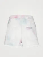 Lesiabb Denim Shorts Tie Dye Print