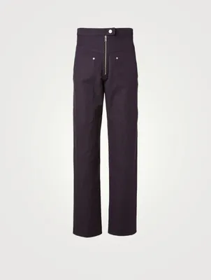 Phil Cotton And Linen High-Waisted Pants