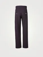 Phil Cotton And Linen High-Waisted Pants