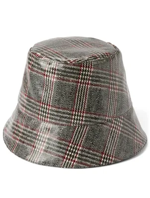 Charlie Vinyl Bucket Hat In Glen Plaid