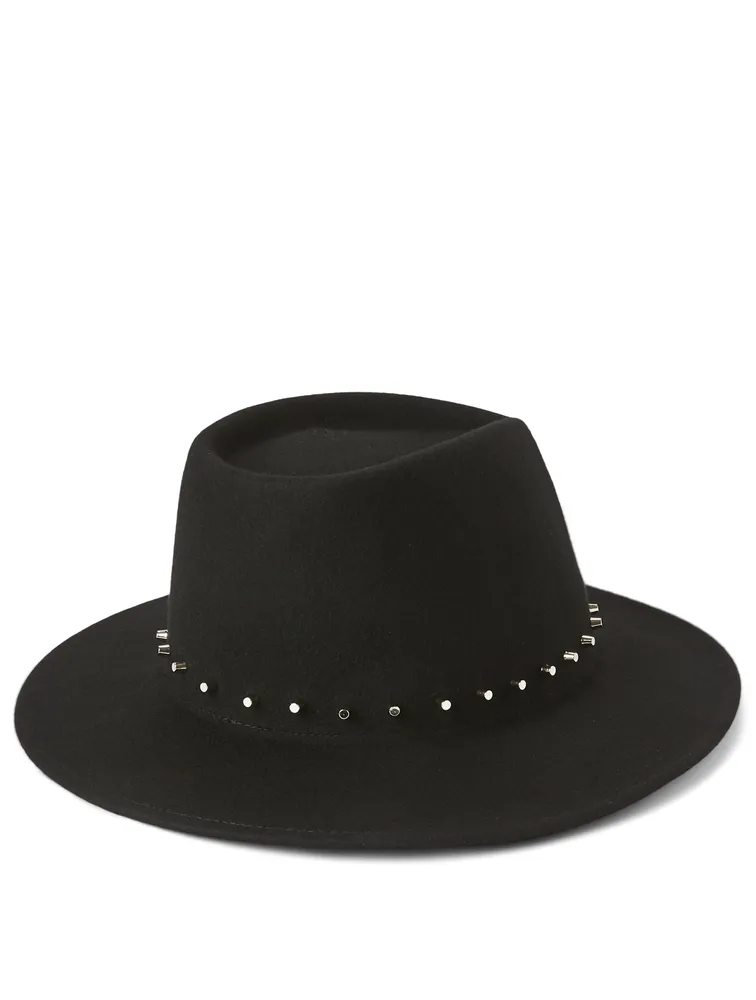 Blaine Studded Wool Fedora Hat