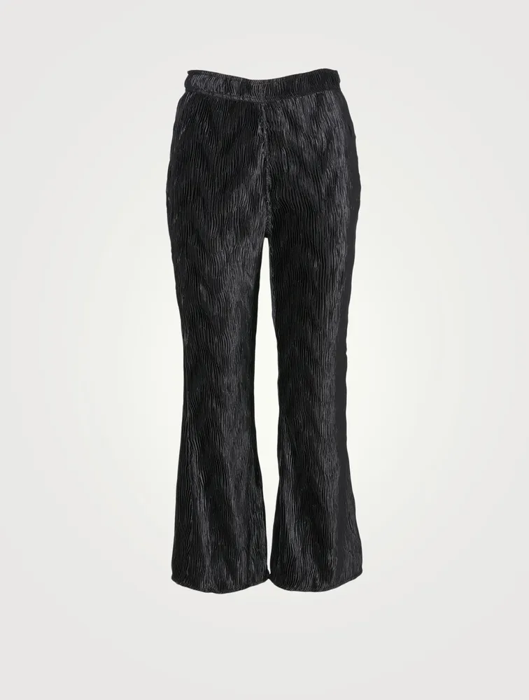 Pleated Satin Pants