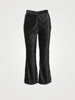 Pleated Satin Pants