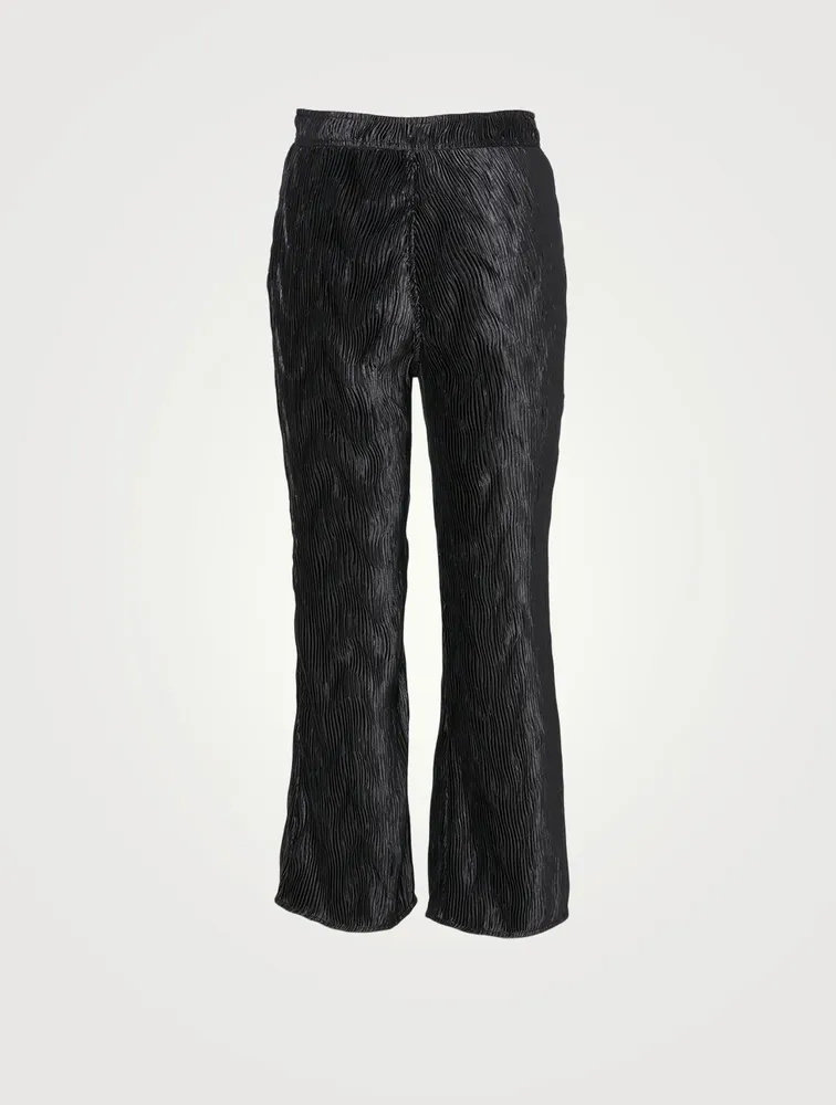 Pleated Satin Pants