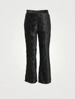 Pleated Satin Pants