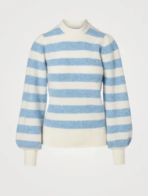 Alpaca And Wool Sweater Striped Print