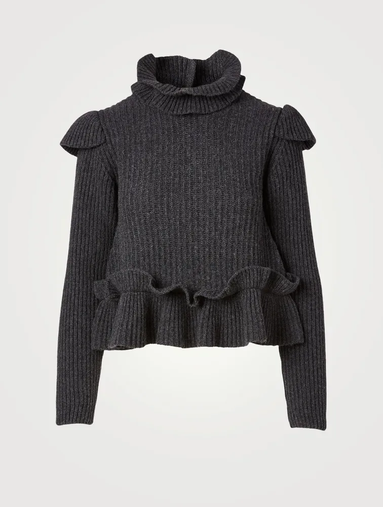 Recycled Wool-Blend Cropped Top