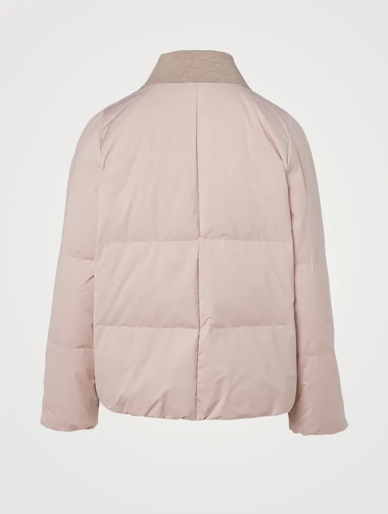 Down Puffer Jacket With Detachable Collar