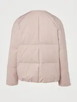 Down Puffer Jacket With Detachable Collar