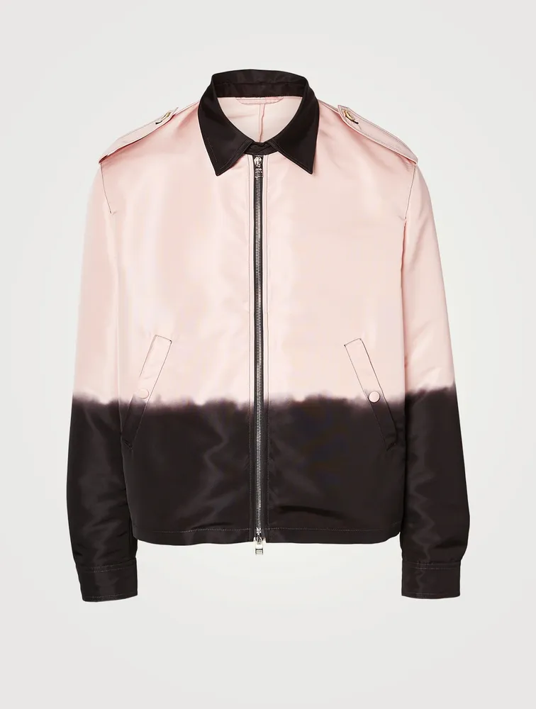 Blouson Jacket Dip-Dye Print