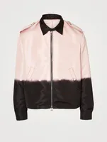 Blouson Jacket Dip-Dye Print