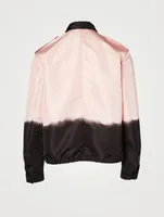 Blouson Jacket Dip-Dye Print