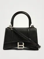 Hourglass Leather Top Handle Bag