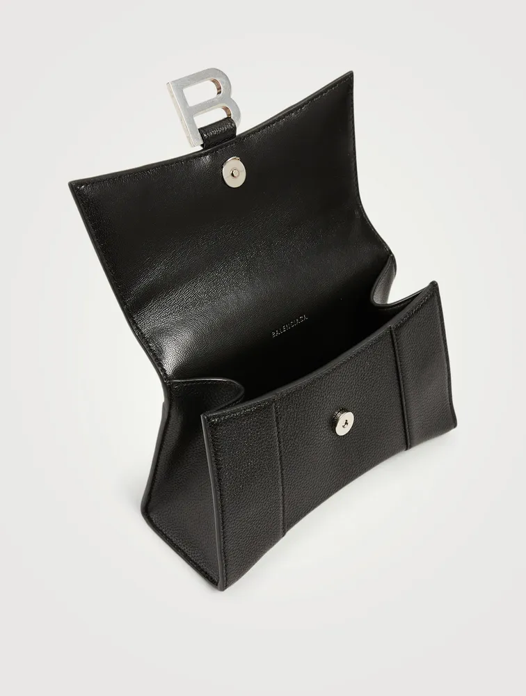 Hourglass Leather Top Handle Bag