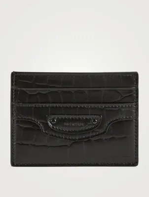Neo Croc-Embossed Leather Card Holder