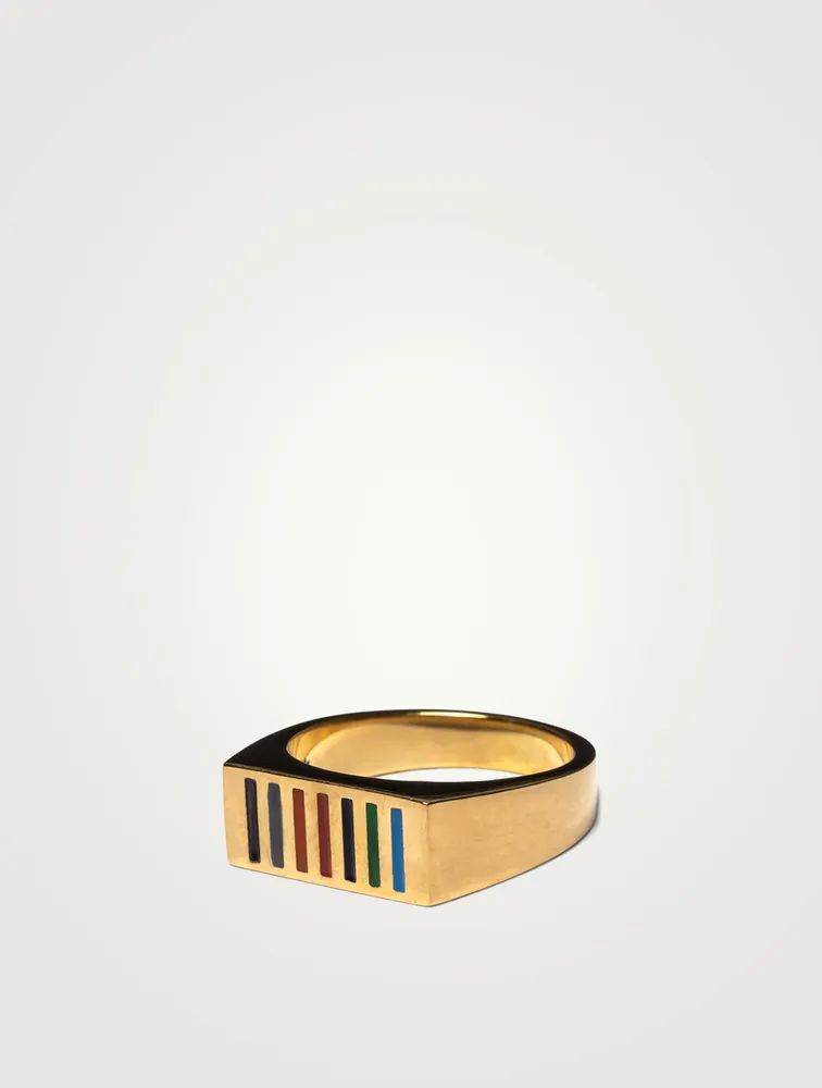 14K Goldplated Prism Ring