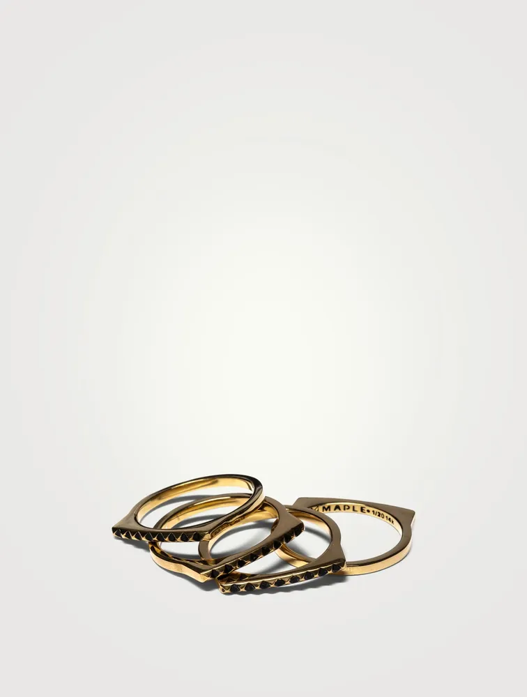 14K Goldplated Stackable Signet Ring