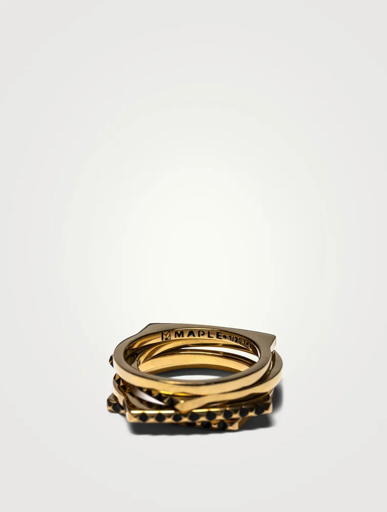 14K Goldplated Stackable Signet Ring