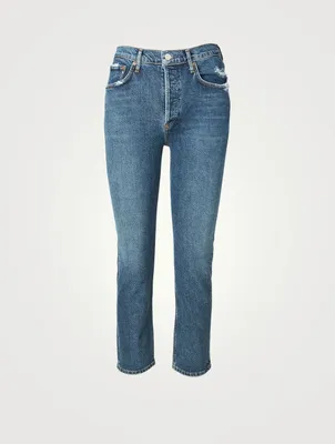 Riley Straight Crop High-Waisted Jeans