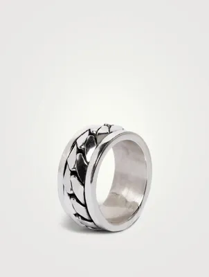 Sterling Silver Soft Chain Ring