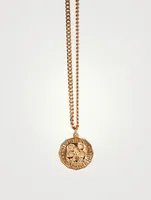 24K Goldplated Coin Pendant Necklace