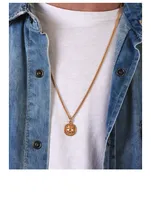 24K Goldplated Coin Pendant Necklace