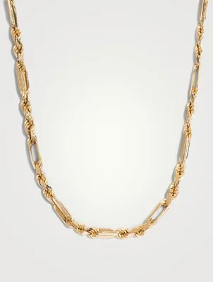 24K Goldplated Figarope Chain Necklace