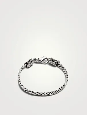 Sterling Silver Herringbone Chain Bracelet