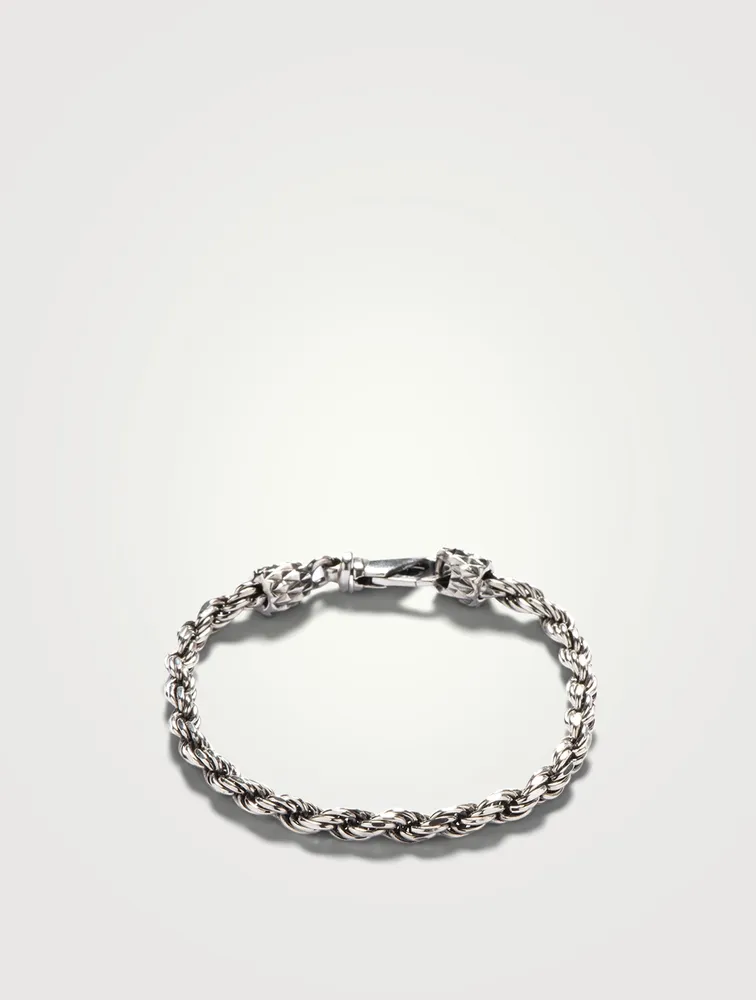 Sterling Silver Rope Chain Bracelet