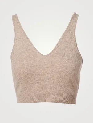Cashmere Cropped Tank Top
