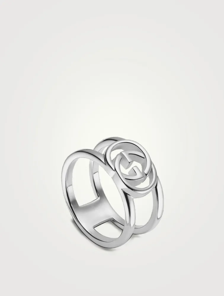 Interlocking G Sterling Silver Ring