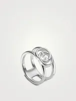 Interlocking G Sterling Silver Ring