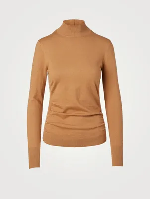 Silk And Cotton Turtleneck Top